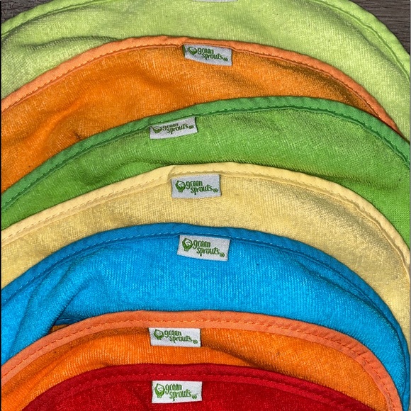 Green Sprouts Bibs 7 Velcro Terrycloth Teething Bibs - Picture 7 of 14